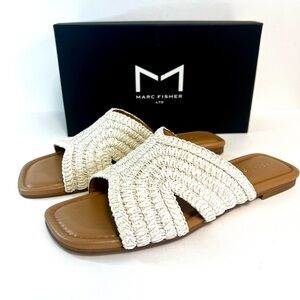 New In Box • Marc Fisher LTD Women’s Narda Slide Sandal • Ivory • Size 11M • 🩷🩷🩷